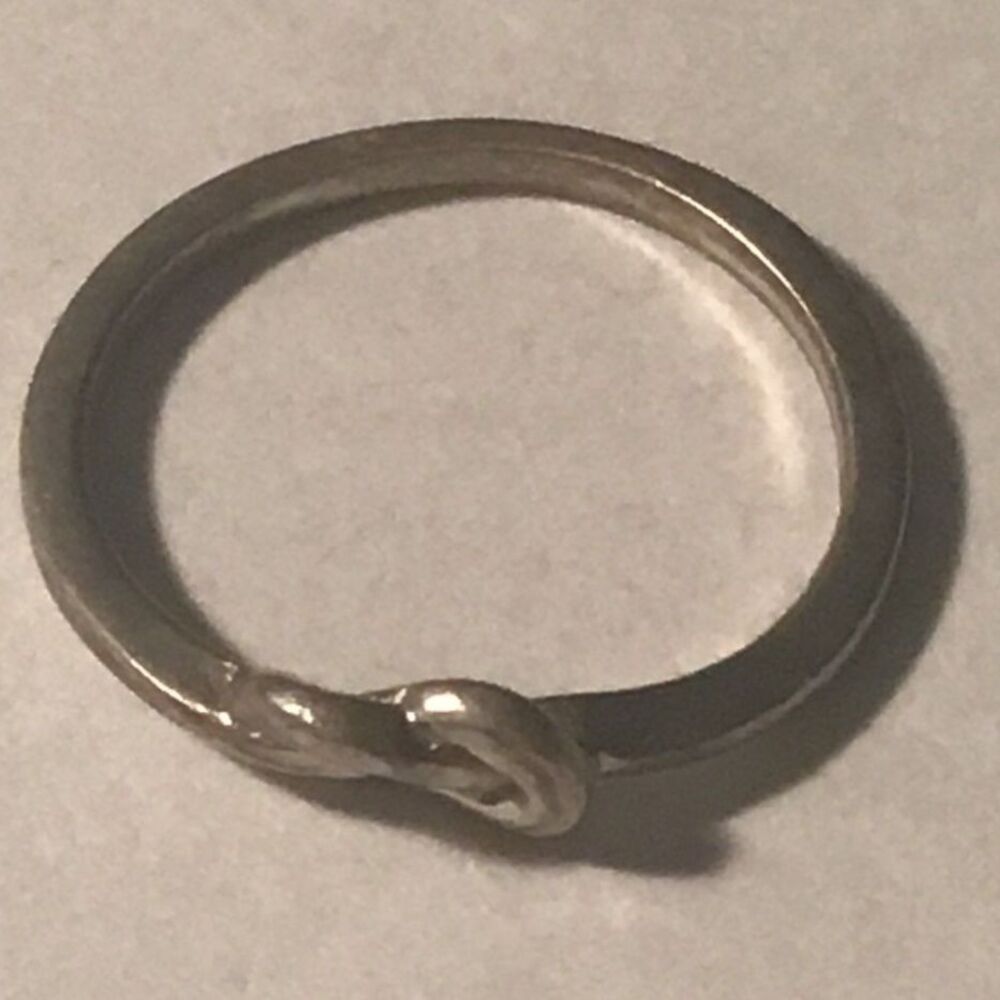 Vintage Sterling Silver Infinity Love Knot Ring 925 Size 4 Stacking Band